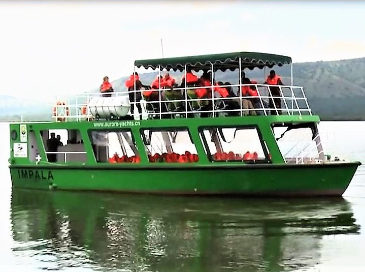 Boat safari on Lake Mburo with hippos and birds