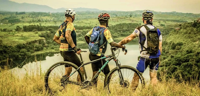 Cyclists on Uganda Safari Adventure