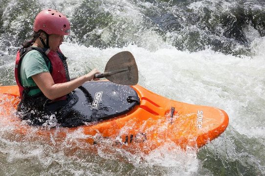 Kayaking on the Nile River near Bujagali Falls in Jinja