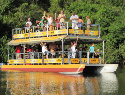 Sunset cruise on the Nile River in Jinja